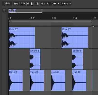 Making a DnB drum beat with audio tracks